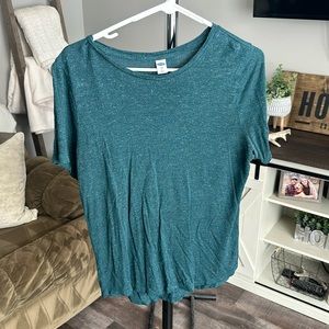 Old Navy Green Sparkle V-Neck
